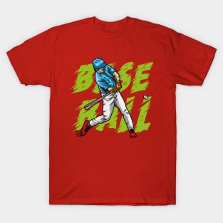 baseball player hitting the ball T-Shirt